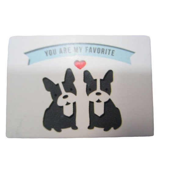 Boston Terrier Cut Out You Are My Favorite Blank Note Cards Molly and Rex New - Picture 4 of 7